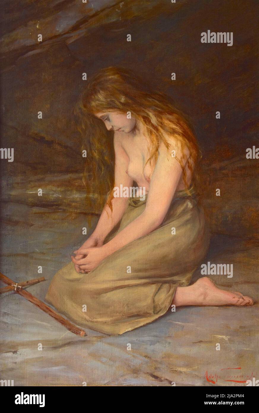 The Penitent Magdalene by Adolfo Tommasi Stock Photo