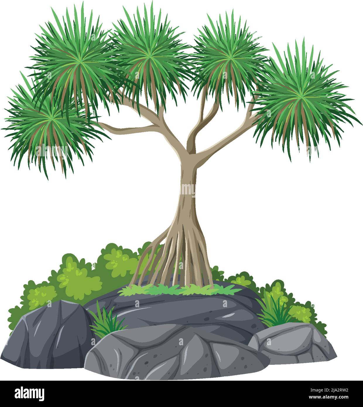 Isolated tree on white background illustration Stock Vector Image & Art ...