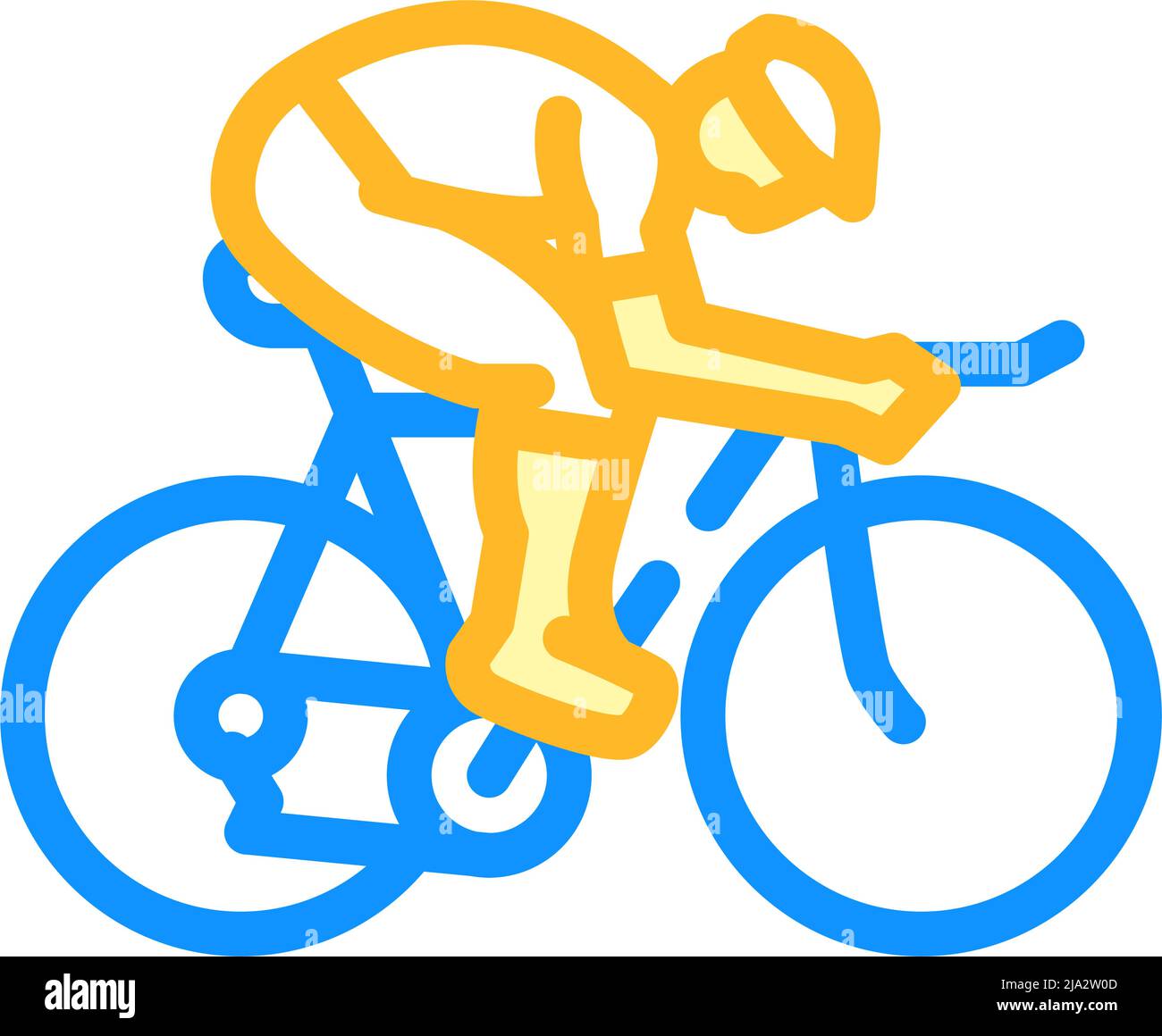 male cyclist color icon vector illustration Stock Vector Image & Art ...