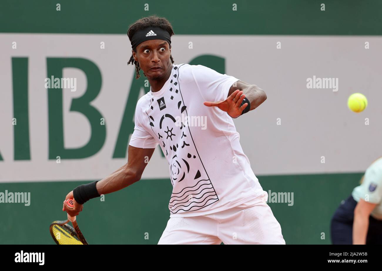 Paris, France - 26/05/2022, Mikael Ymer of Sweden during day 5 of the  French Open 2022, Roland-Garros 2022, second Grand Slam tennis tournament  of the season on May 26, 2022 at Roland-Garros