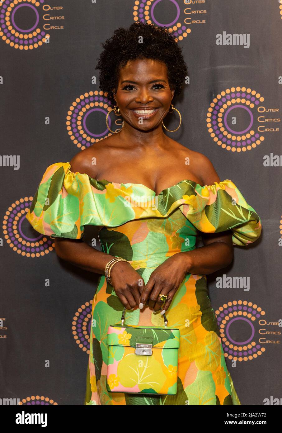 New York, USA. 26th May, 2022. LaChanze wearing dress and holding purse by Kate Spade attends 71st Annual Outer Critics Circle Awards at New York Public Library for the Performing Arts on May 26, 2022. (Photo by Lev Radin/Sipa USA) Credit: Sipa USA/Alamy Live News Stock Photo