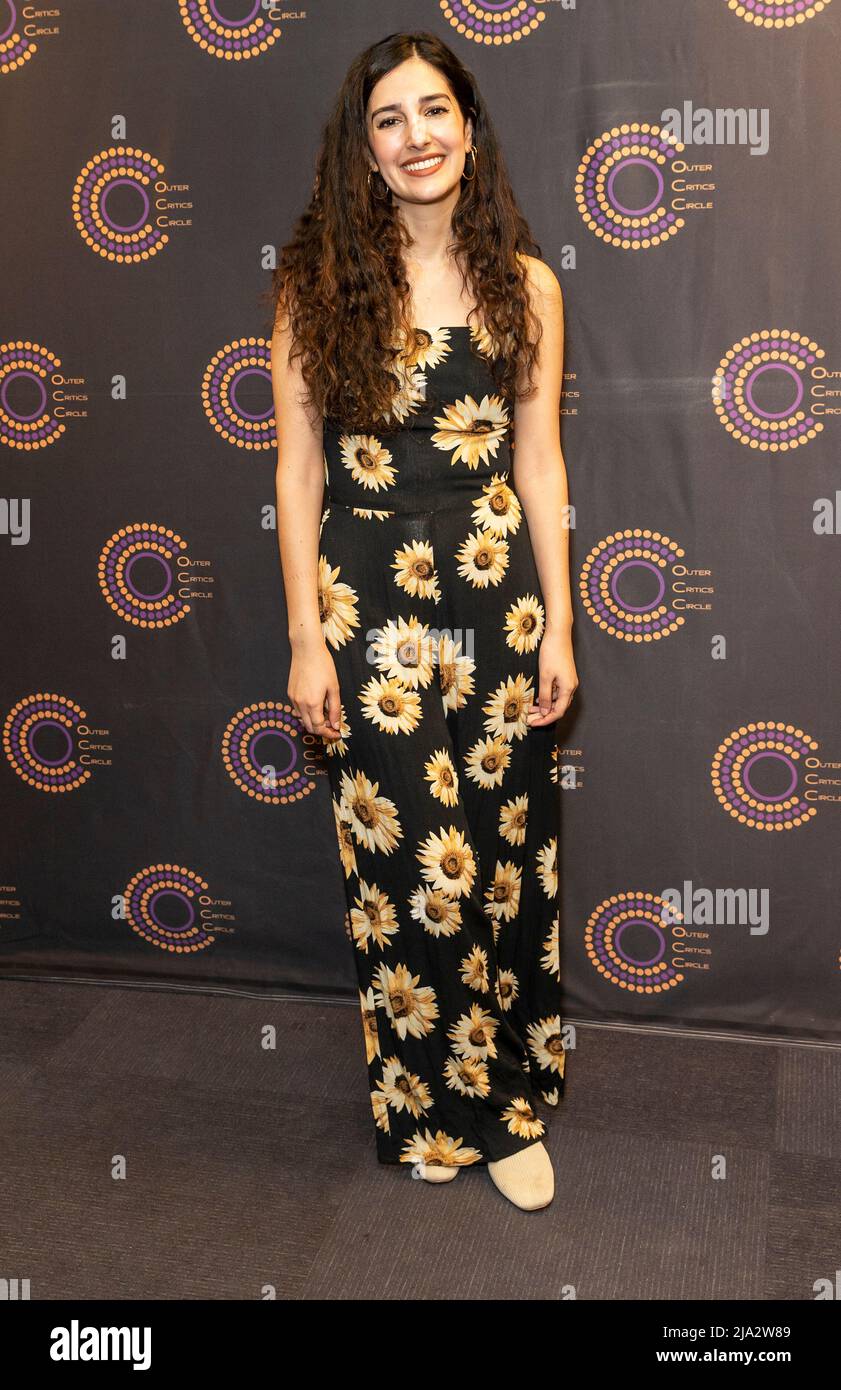 New York, USA. 26th May, 2022. Sanaz Toossi attends 71st Annual Outer Critics Circle Awards at New York Public Library for the Performing Arts on May 26, 2022. (Photo by Lev Radin/Sipa USA) Credit: Sipa USA/Alamy Live News Stock Photo