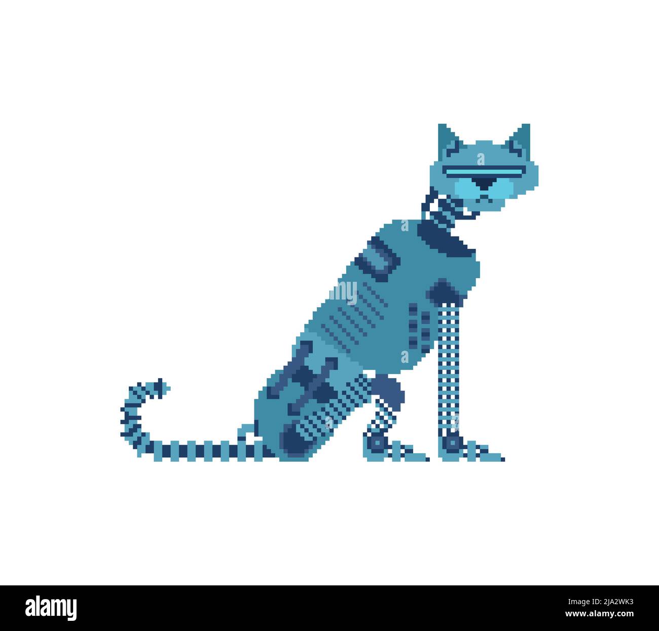 Cat pixel art Stock Vector Images - Alamy