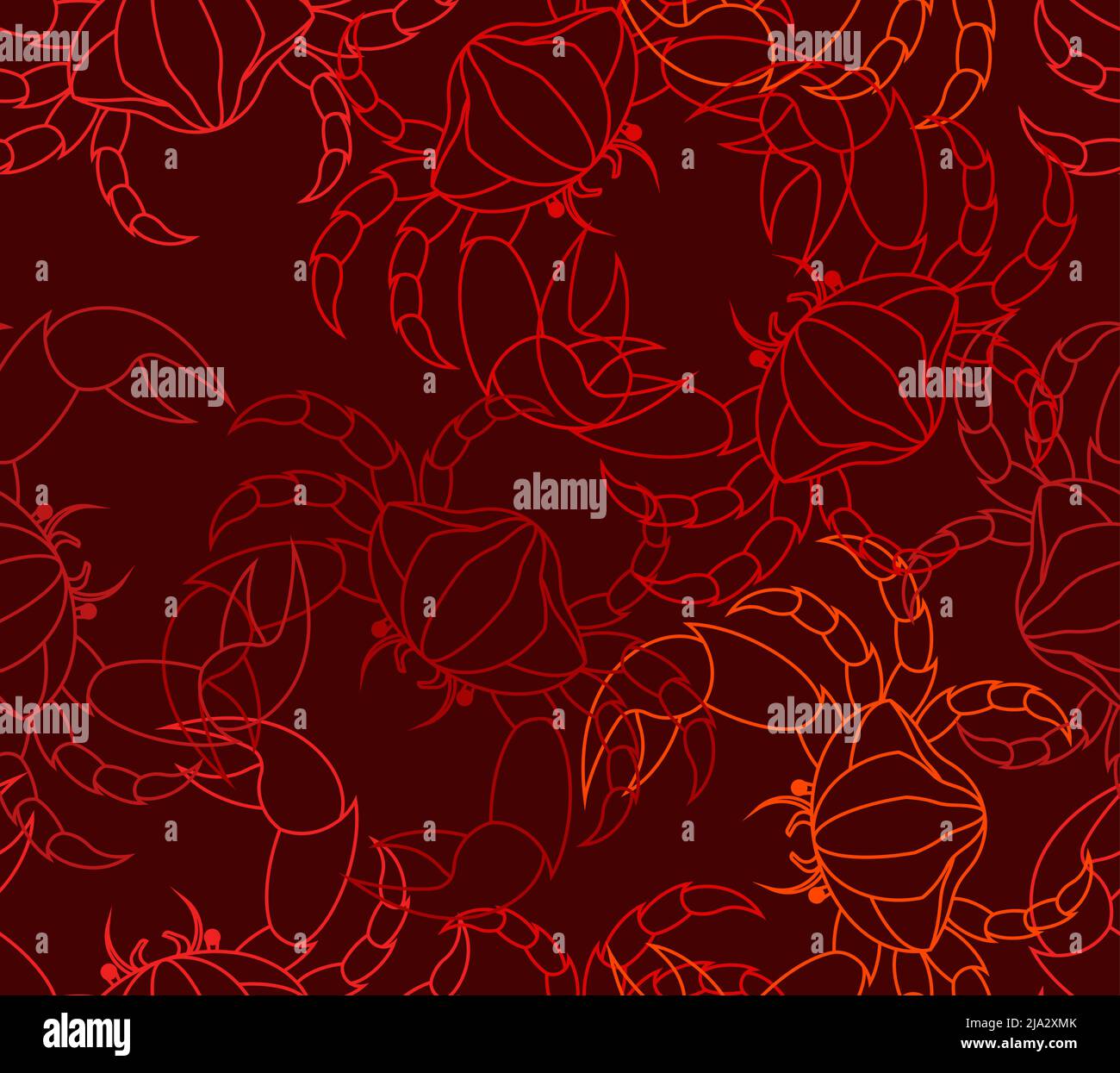 Crab pattern seamless. Sea cancer background. Sea animal texture. Baby ...