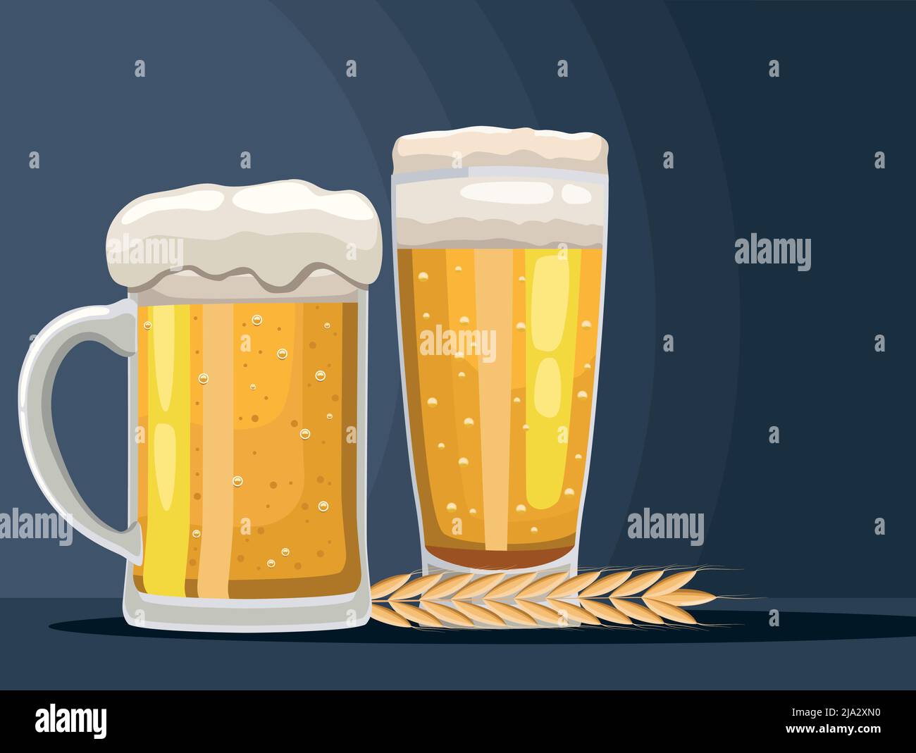 beer jar and glass Stock Vector Image & Art Alamy