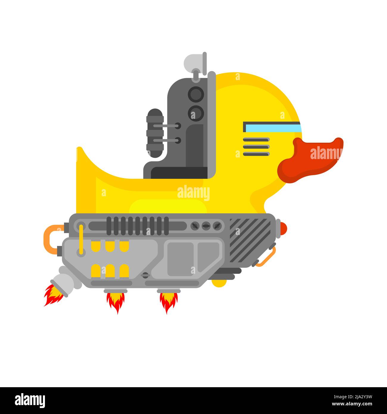 Rubber duck robot. cyber duck toy of future Stock Vector Image & Art