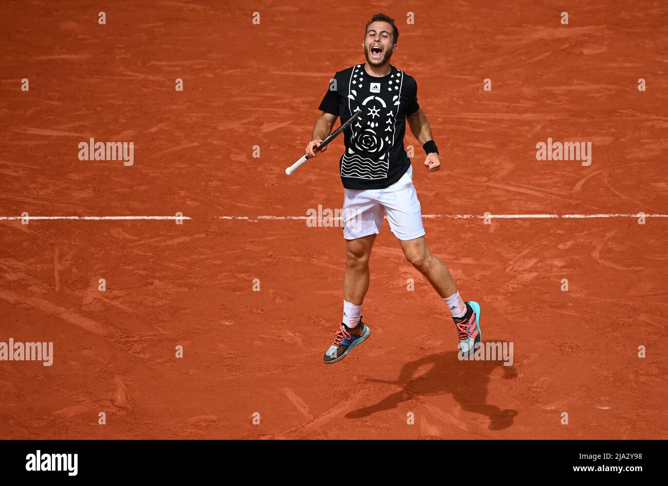 Paris, France. May 26, 2022, Hugo Gaston during French Open Tennis Roland Garros 2022 on May 26