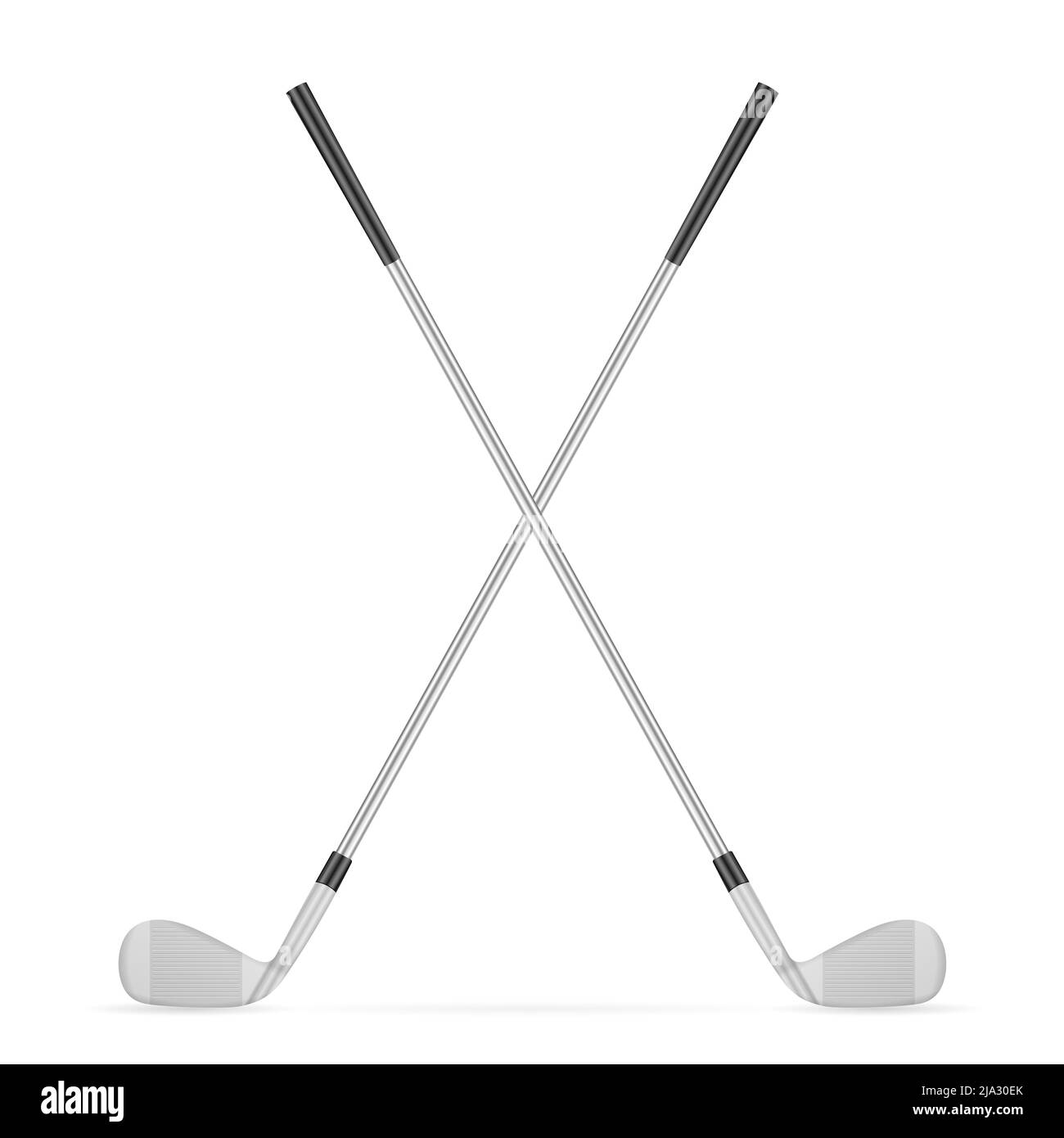 Golf clubs on a white background. Vector illustration Stock Photo Alamy