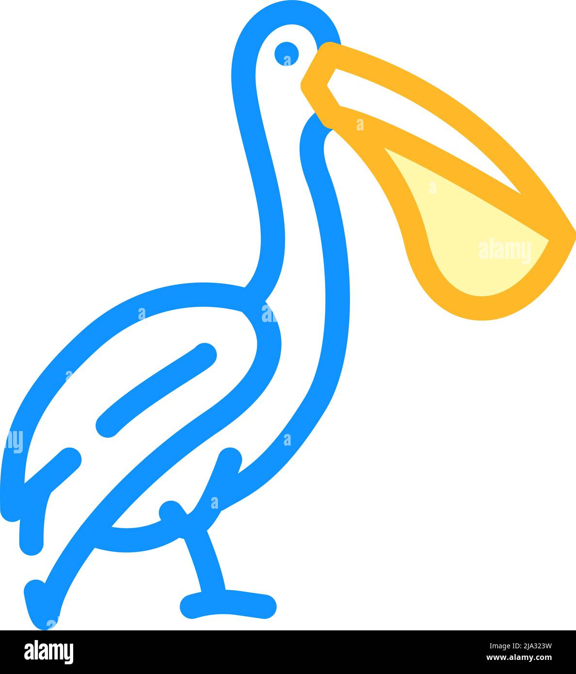 pelican bird color icon vector illustration Stock Vector Image & Art ...