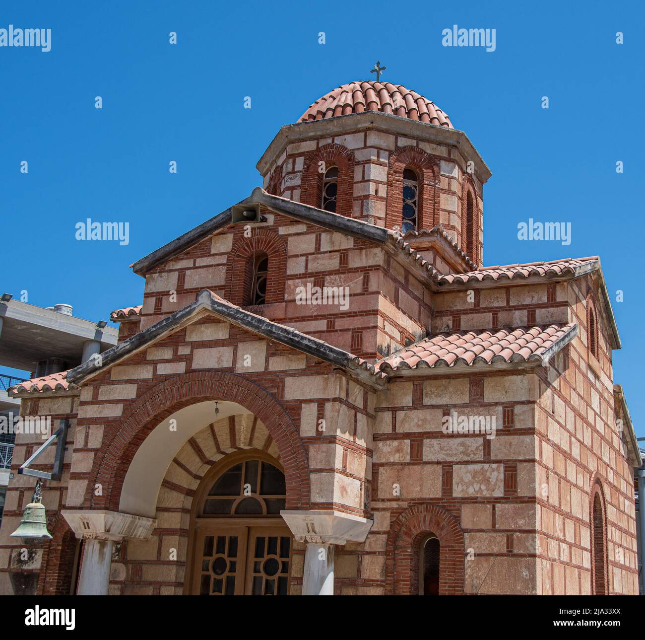The small orthodox church of Agios Andreas in Heraklion Stock Photo