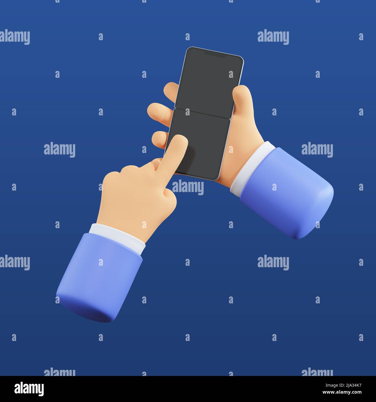 3d rendered hand motion holding smartphone Stock Photo Alamy