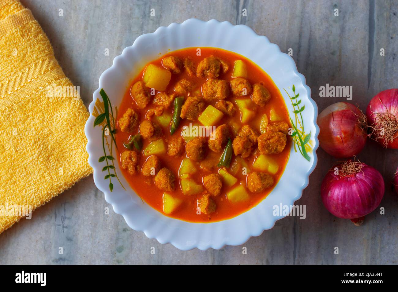 Soyabean Alur Dum Bengali Style Soyabean Aloo Kosha Soya Chunks Recipe