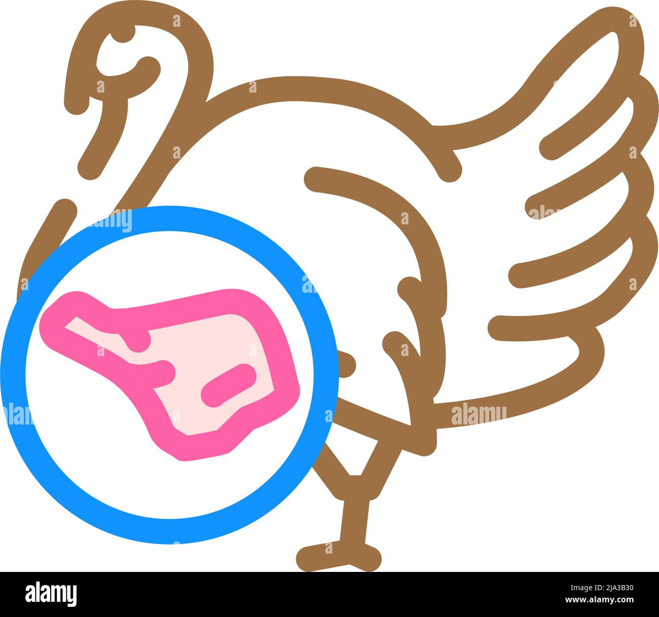 turkey meat color icon vector illustration Stock Vector Image & Art Alamy