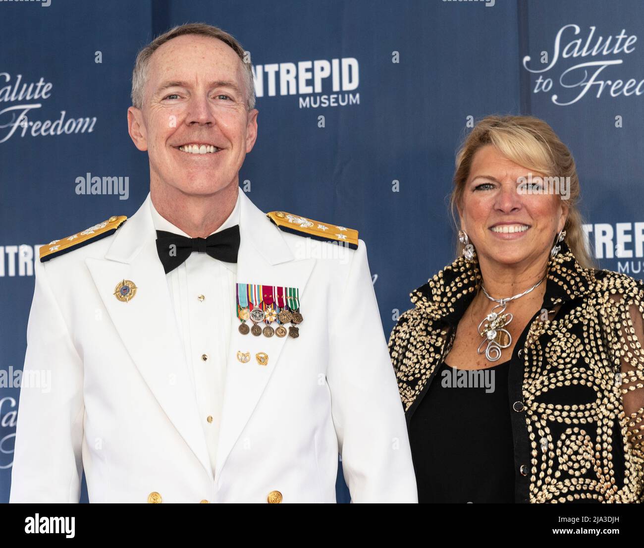 New York, NY - May 26, 2022: Vice admiral Kevin Lunday (L) attends ...