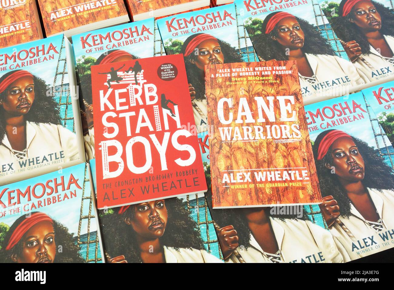 Books by author Alex Wheatle including Cane Warriors and Kerb Stain Boys Stock Photo
