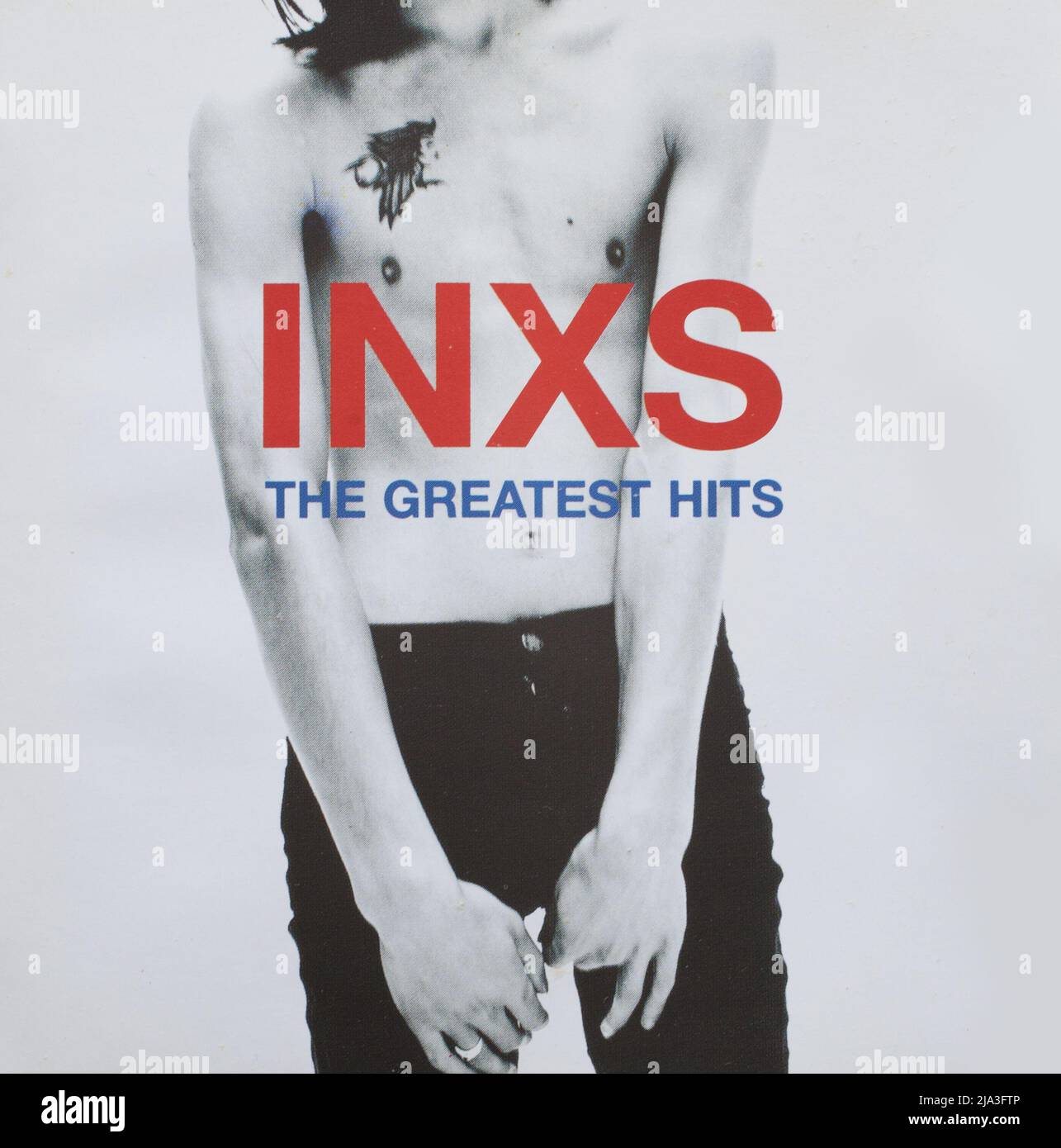 The cd album cover to, INXS The Greatest Hits Stock Photo Alamy