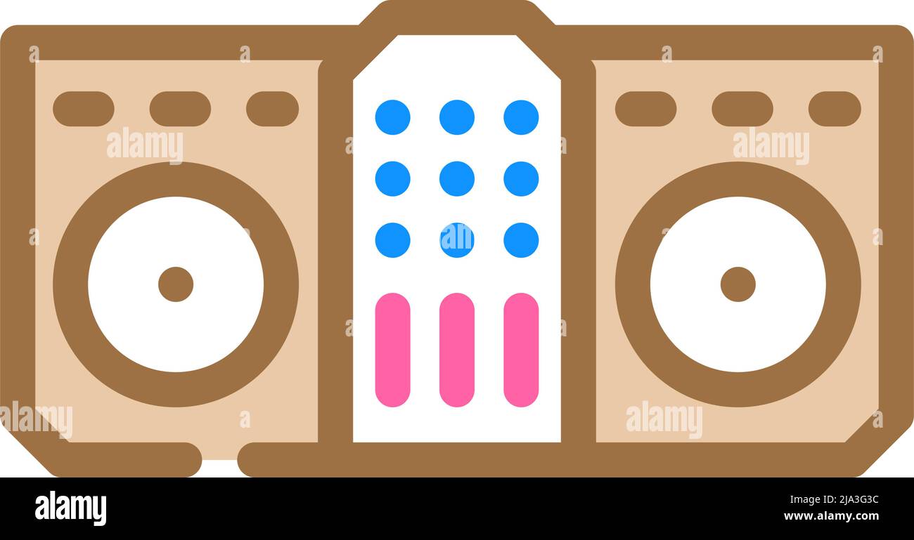 electronic music color icon vector illustration Stock Vector Image ...