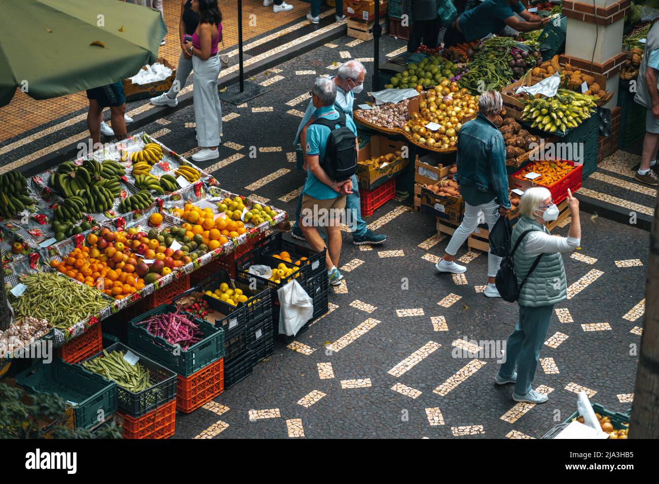 Funchal, Madeira, Portugal 21.5.2022. Farmers market Mercado dos Lavradores in Funchal in Madeira Portugal Stock Photo