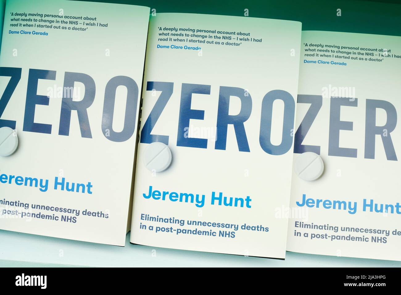 Jeremy Hunt book Zero about unnecessary death in the NHS - May 2022 Stock Photo