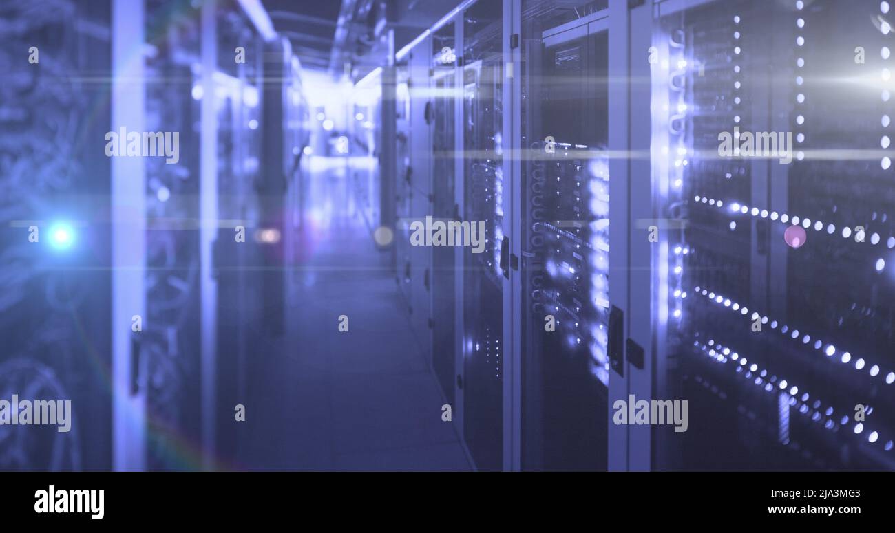 Computer servers in a server room Stock Photo - Alamy, image size:1300x775