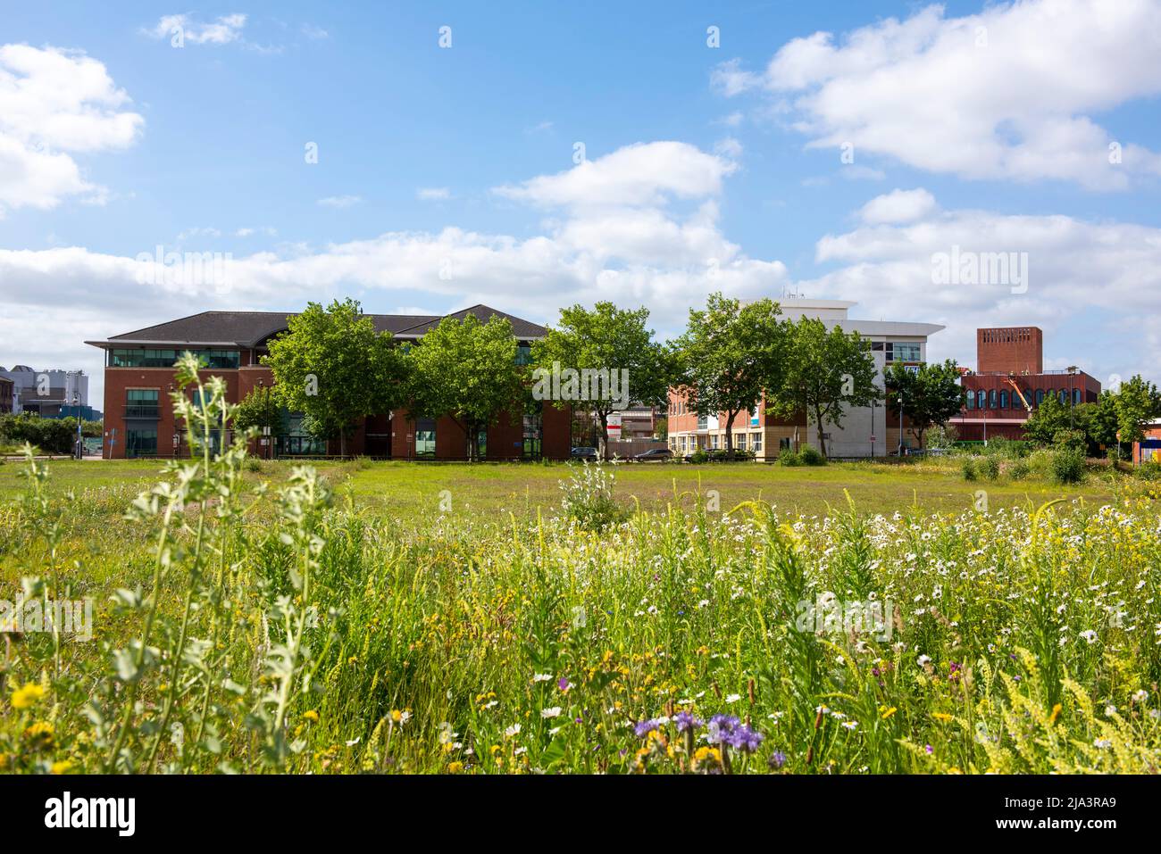 The Island Quarter site in Nottingham City, Nottinghamshire England UK