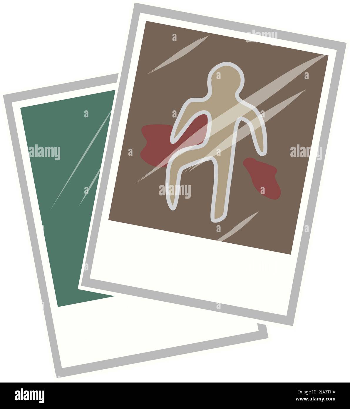 Photographs taken at a crime scene. Murder scene investigation pictures