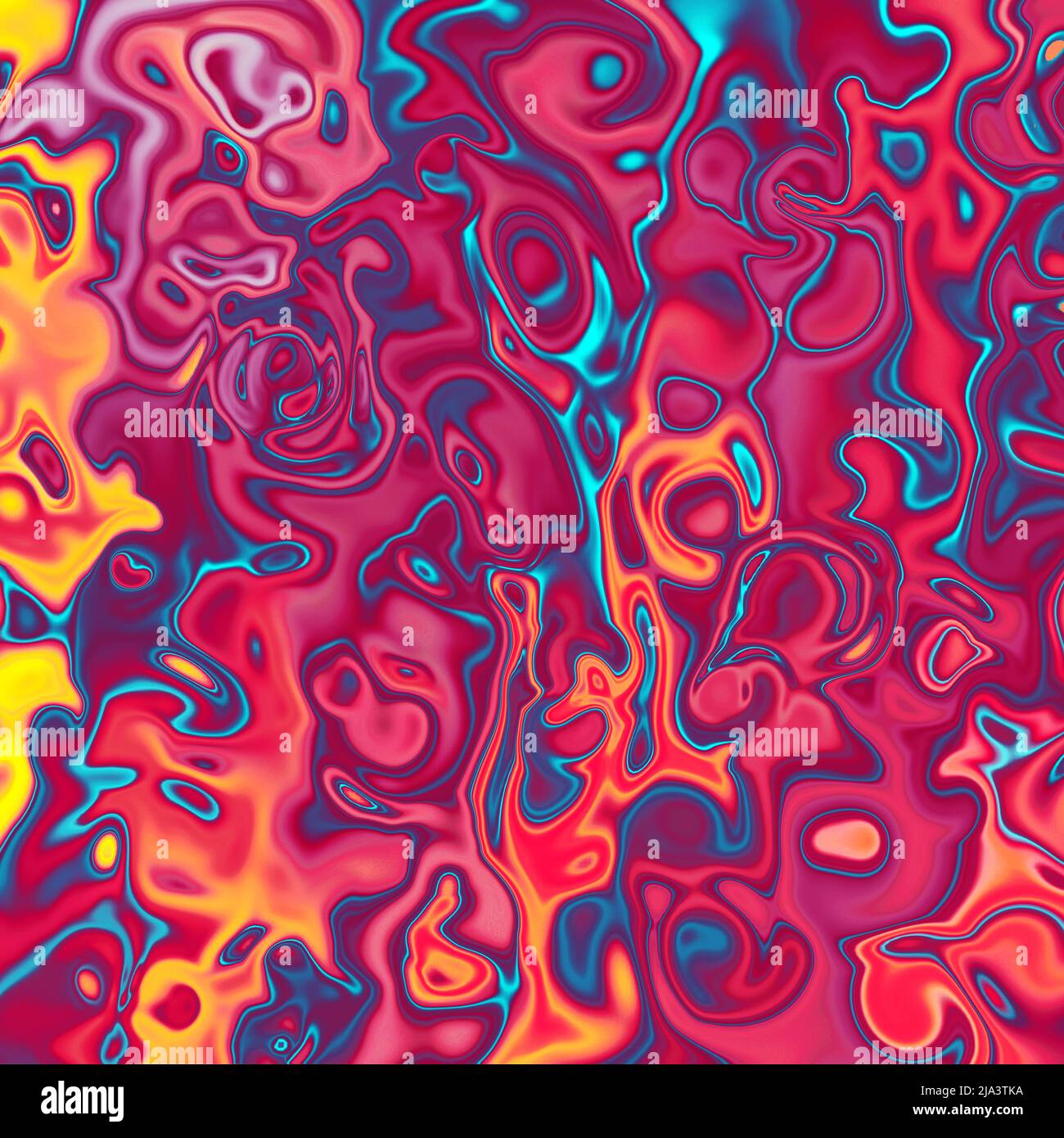 abstract vibrant red background, liquid marbling texture, lush lava