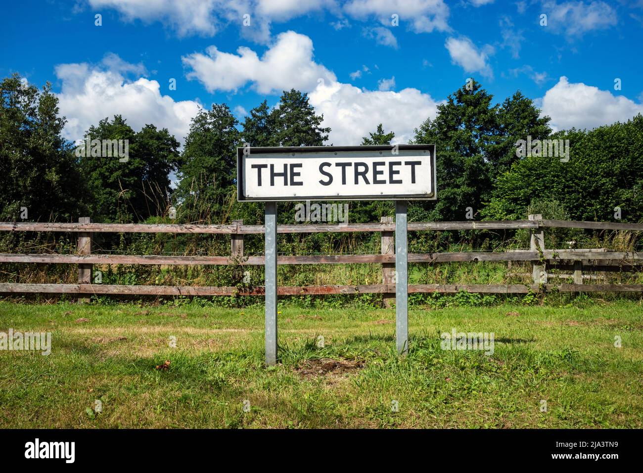 The Street road sign Stock Photo