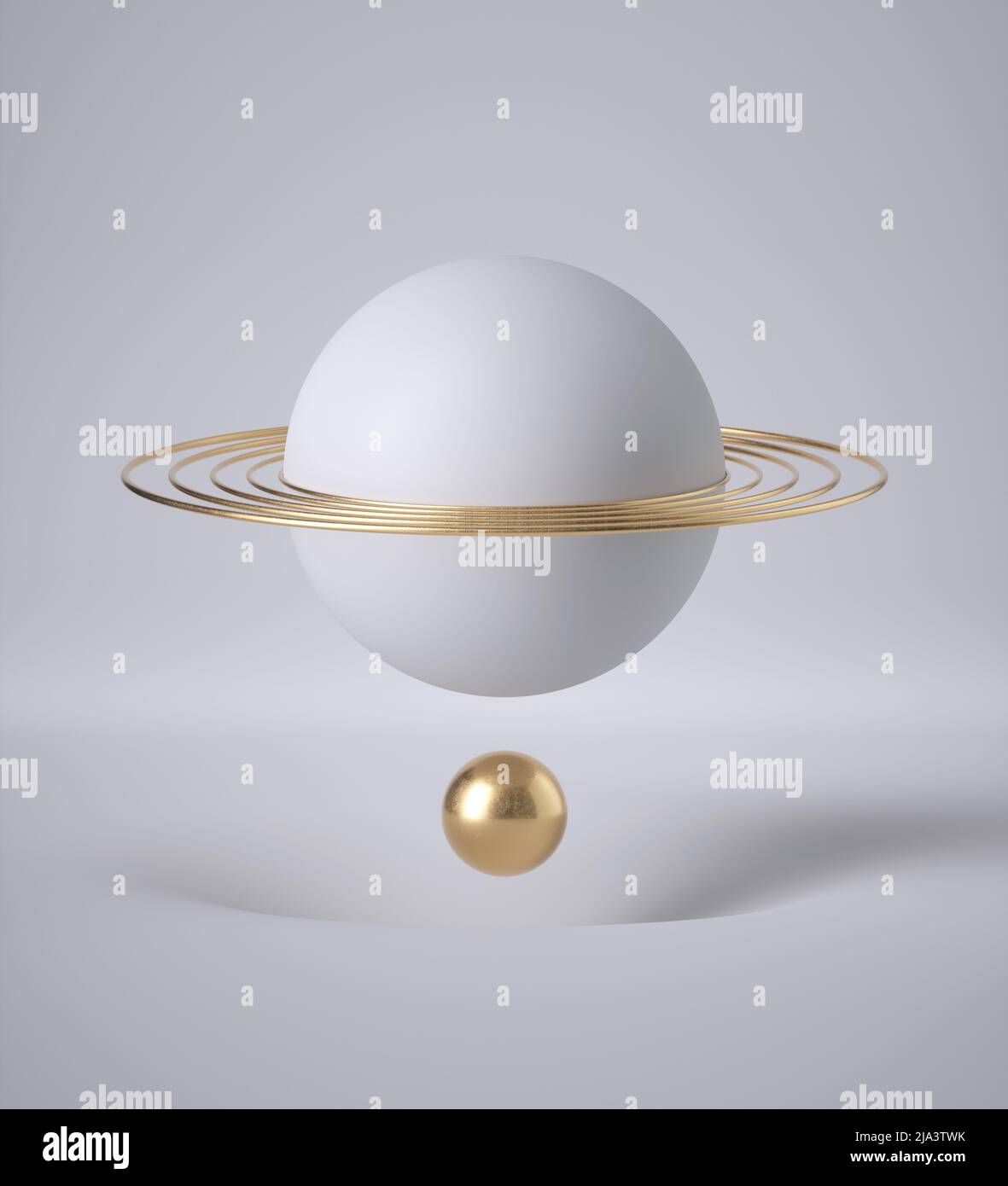 Abstract realistic futuristic planet round sphere against the background of  stars in space Stock Photo - Alamy