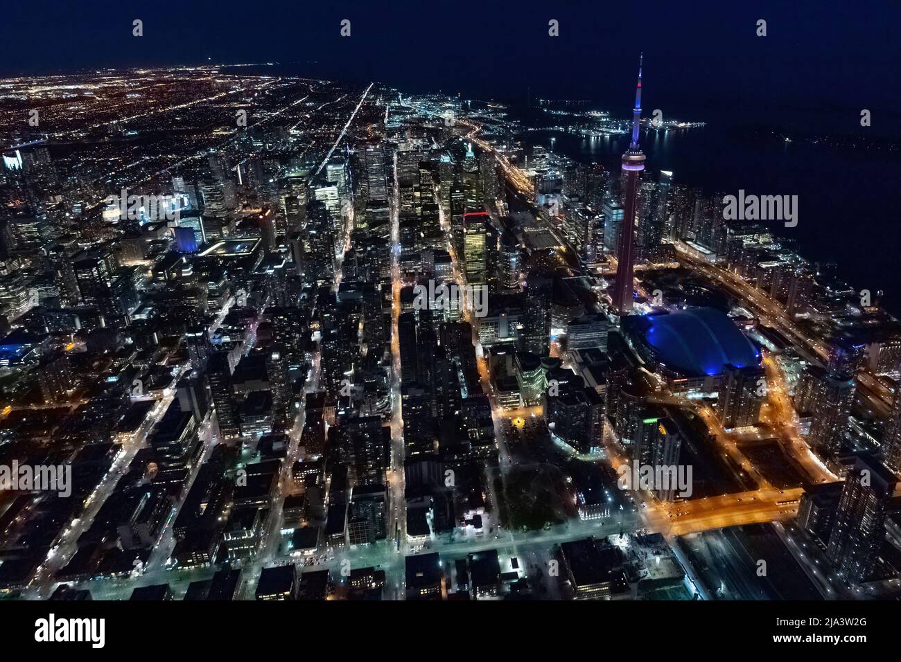 The West of Toronto at night Stock Photo