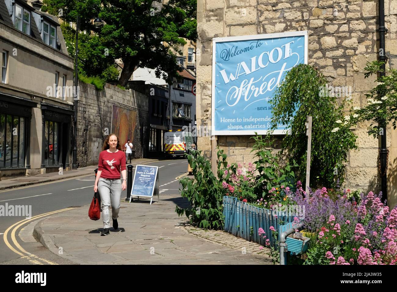 Walcot Street is Bath's artisan quarter. Bath somerset UK Stock Photo