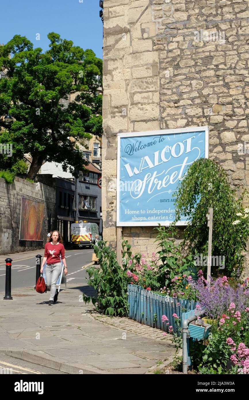 Walcot Street is Bath's artisan quarter. Bath somerset UK Stock Photo