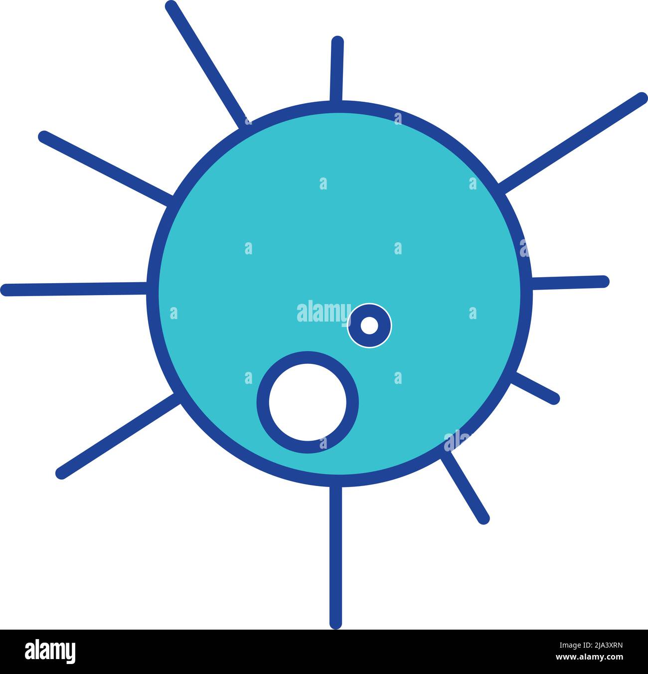 Contagious virus semi flat color vector element Stock Vector