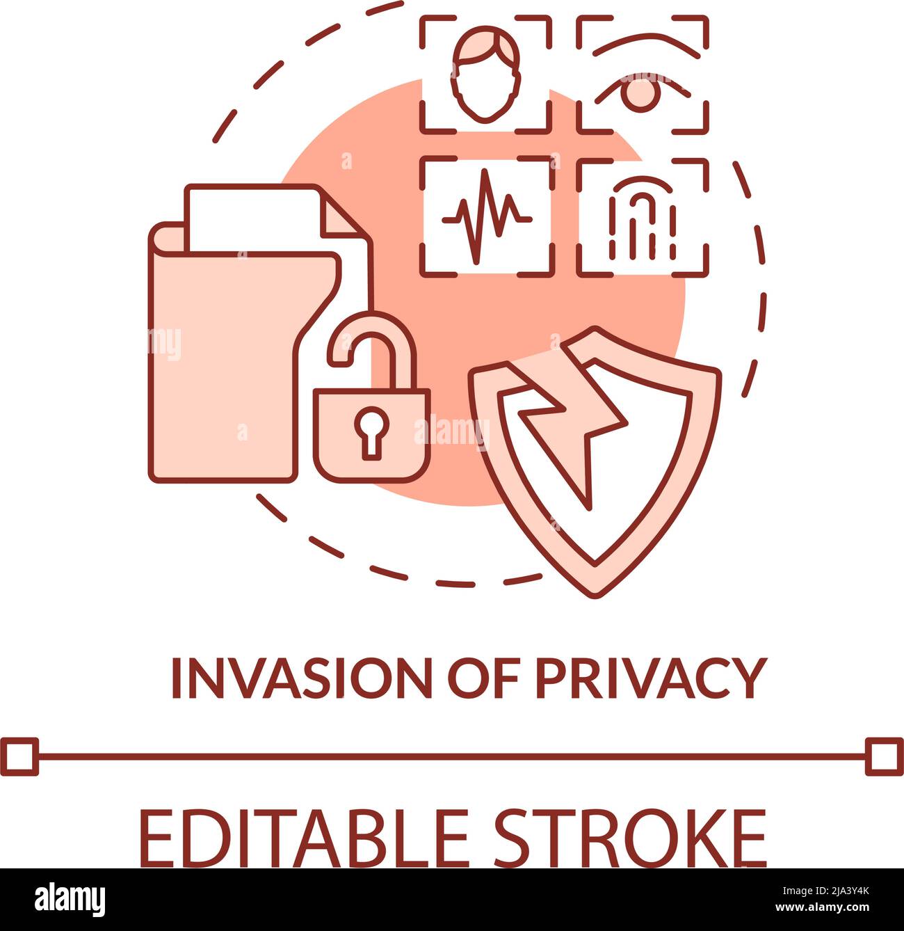 Invasion of privacy terracotta concept icon Stock Vector Image & Art ...