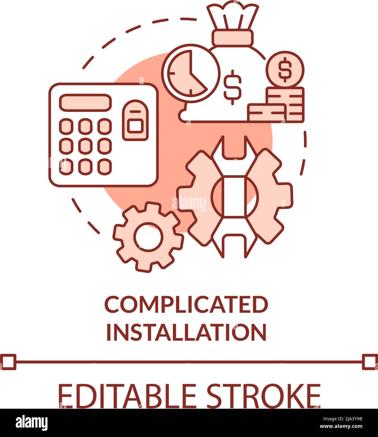 Complicated installation terracotta concept icon Stock Vector Image ...