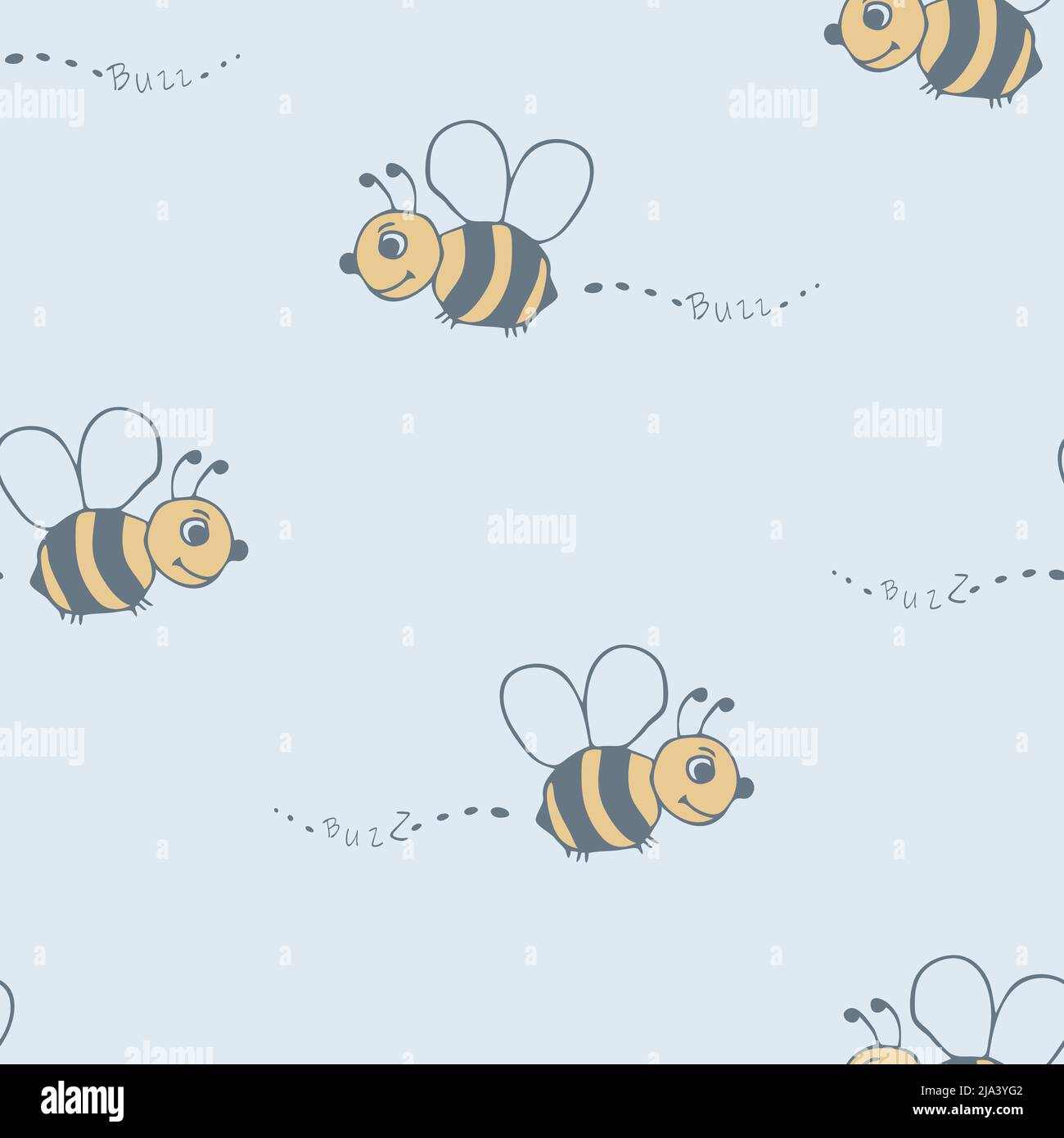 cute bee on a blue background  Stock Image  Everypixel