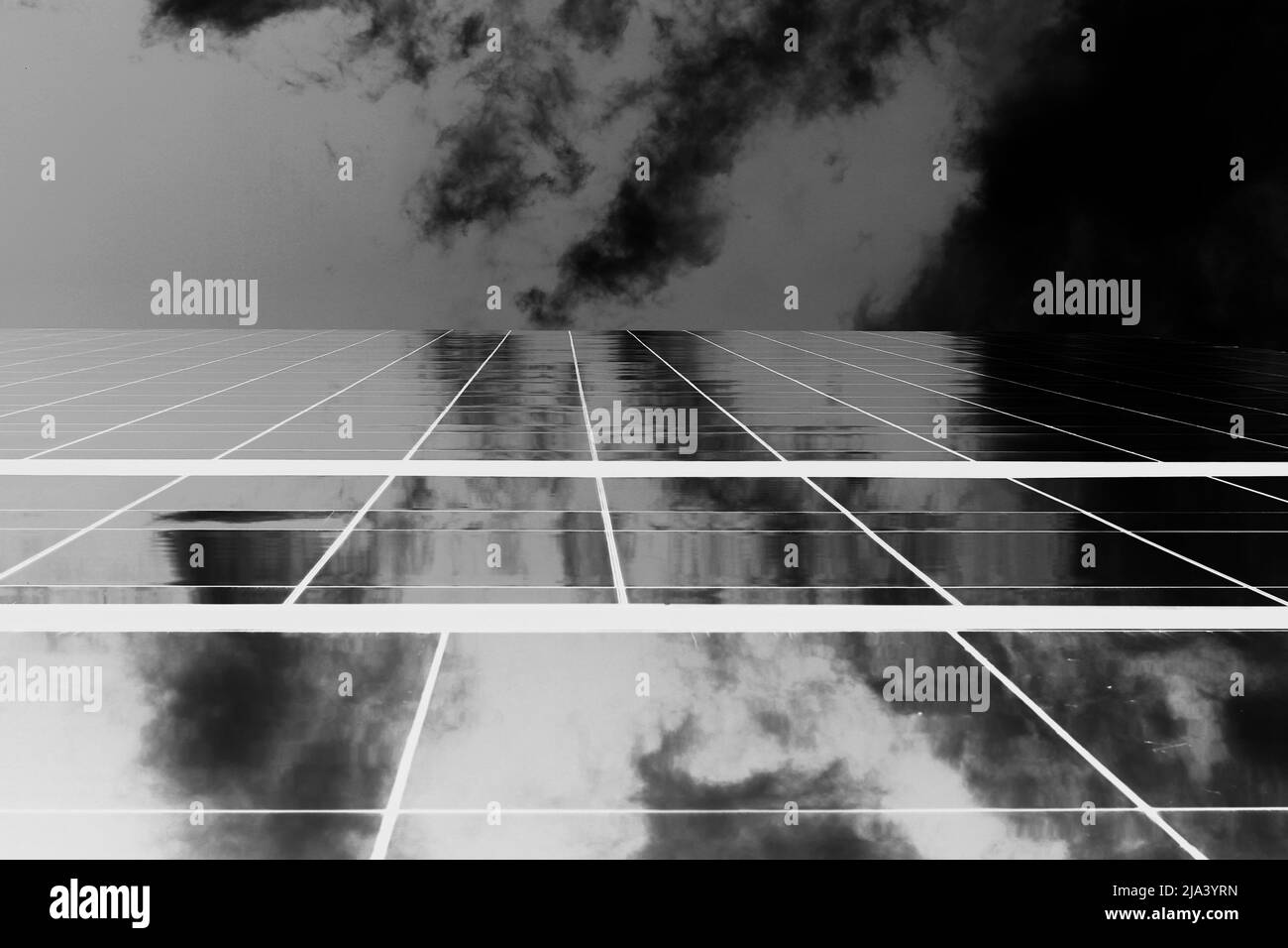 Reflecting scenic sky Black and White Stock Photos & Images - Alamy