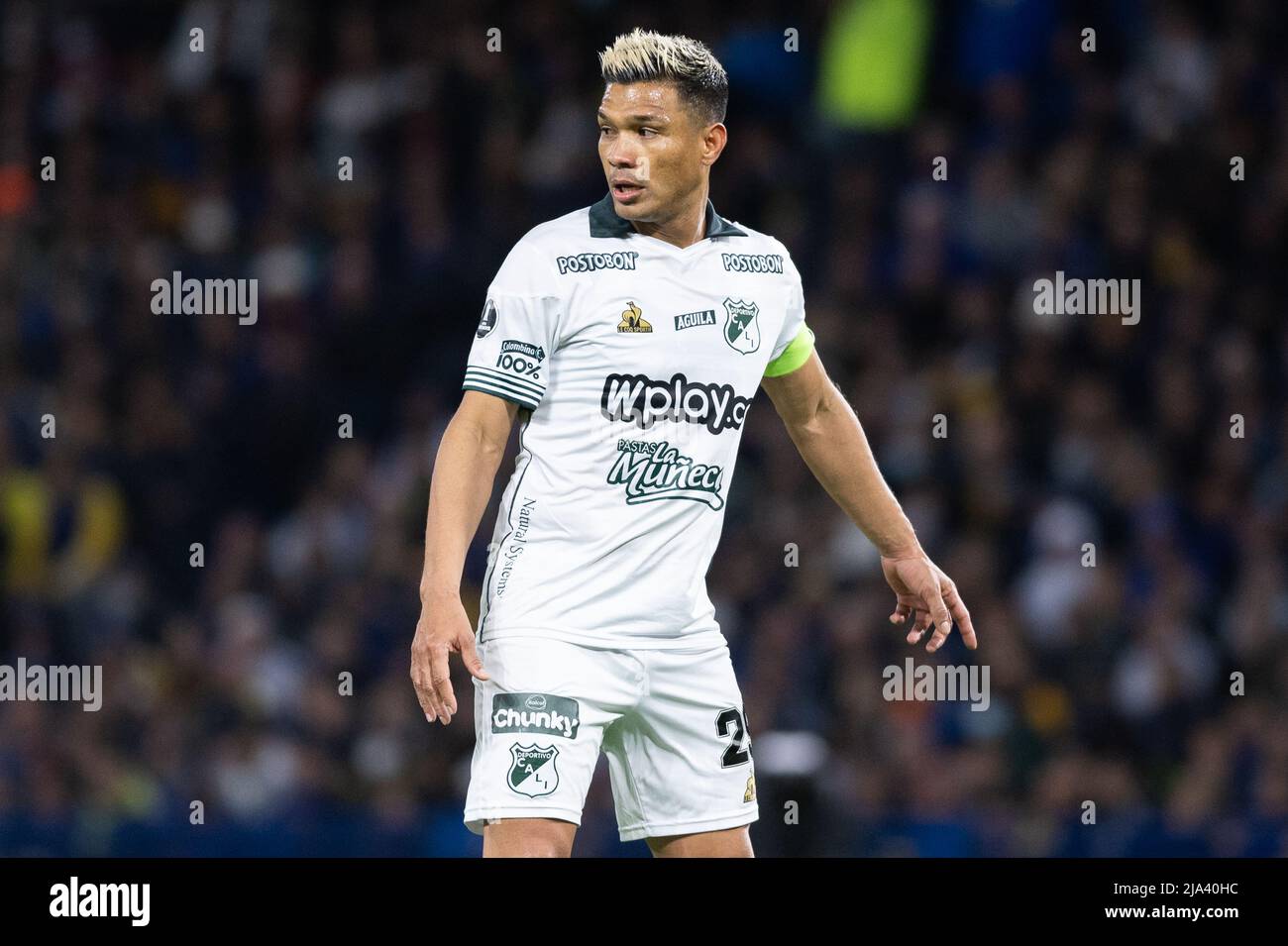 Buenos Aires, Argentina. 26th May, 2022. Teofilo Gutierrez of Deportivo Cali looks on during the Copa CONMEBOL Libertadores 2022 match between Boca Juniors and Deportivo Cali at Estadio Alberto J. Armando.(Final score; Boca Juniors 1:0 Deportivo Cali) Credit: SOPA Images Limited/Alamy Live News Stock Photo