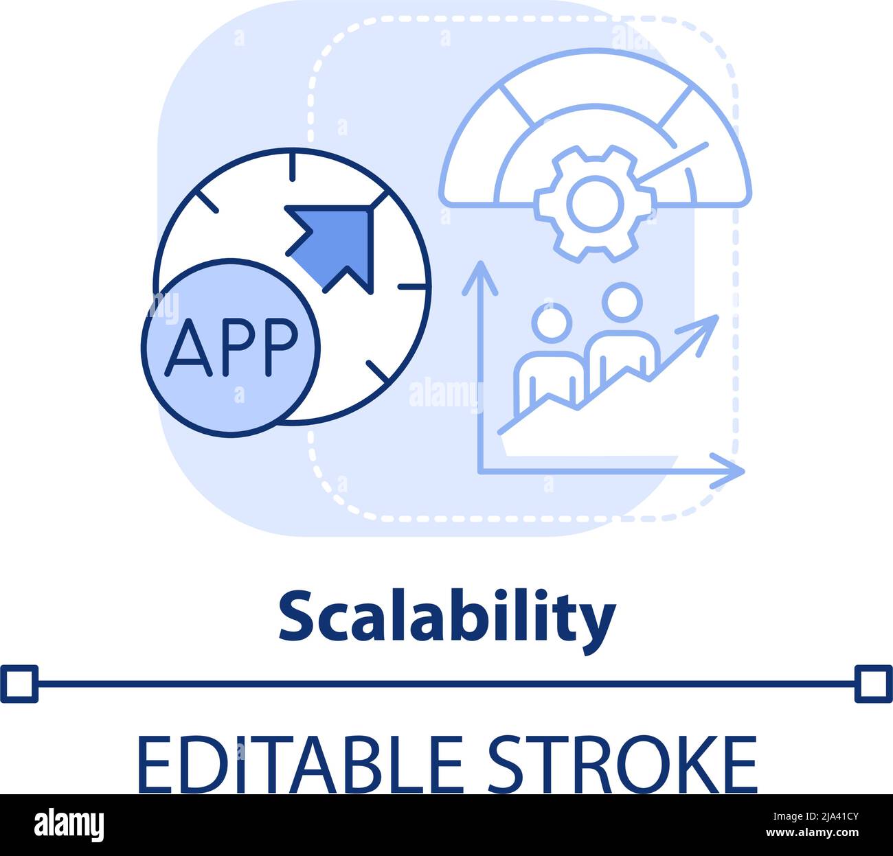 Scalability light blue concept icon Stock Vector Image & Art - Alamy