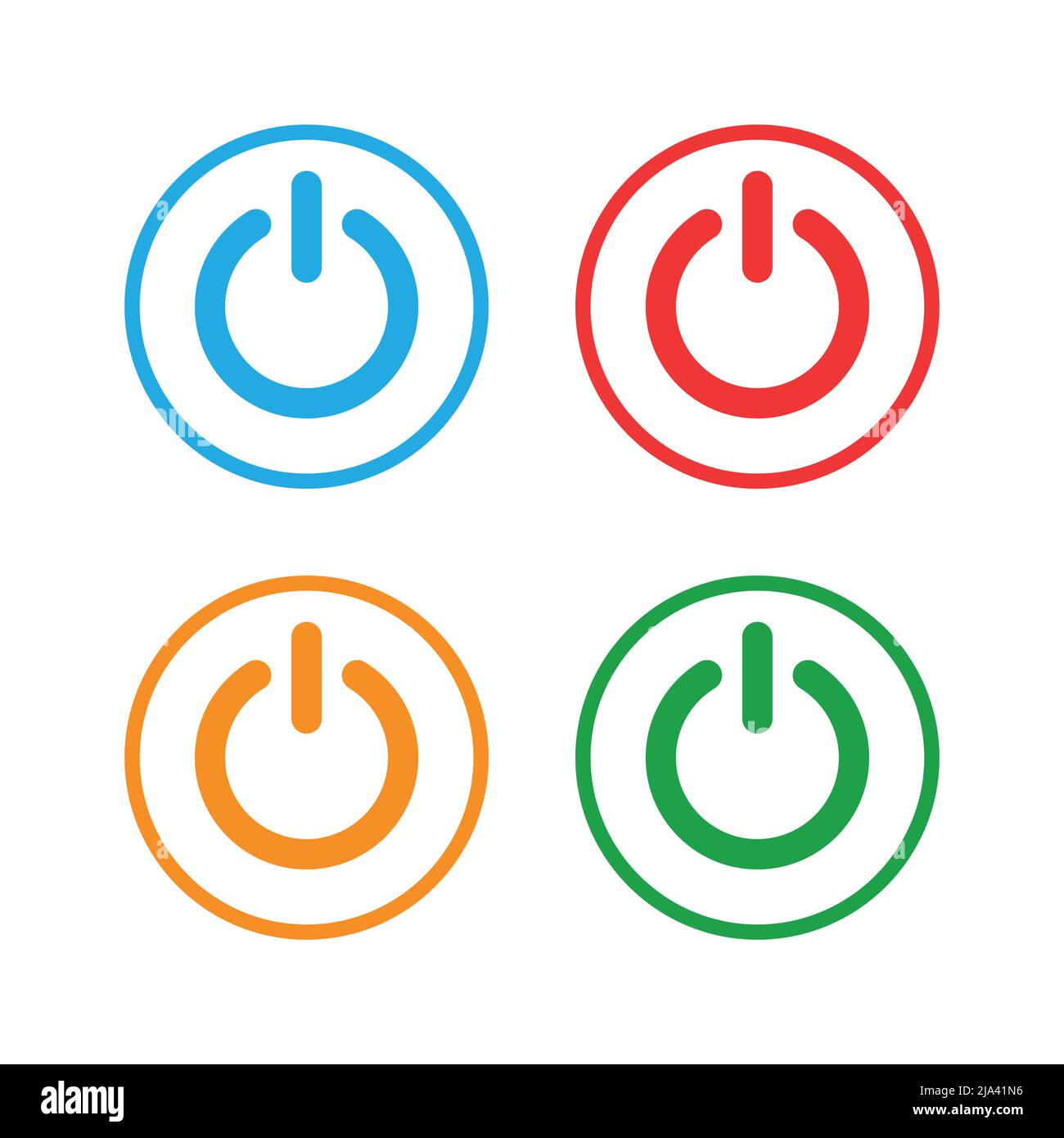 On and off buttons in flat style. Toggle switch vector illustration on ...