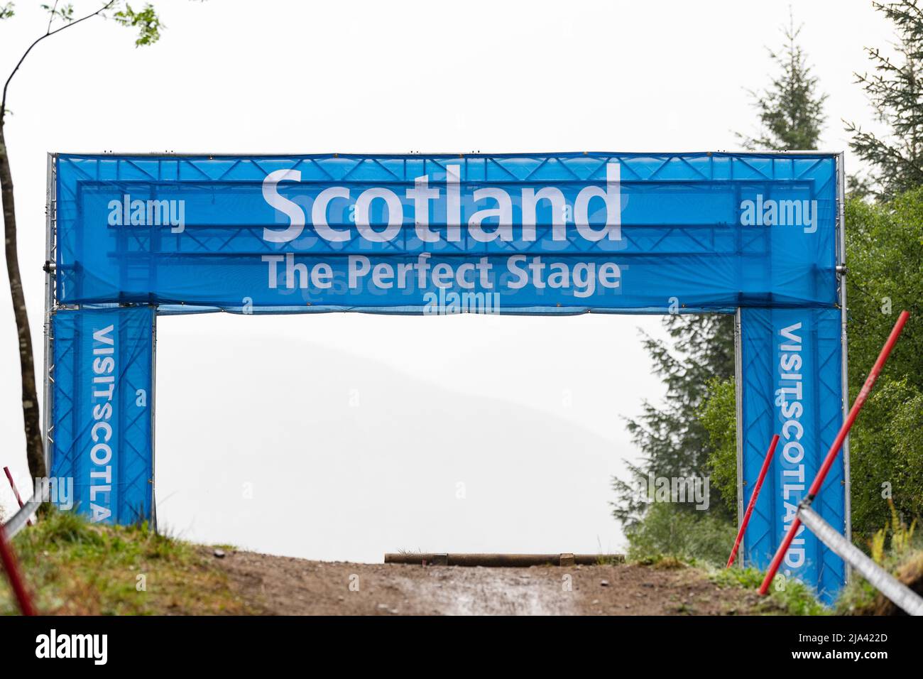 Scotland downhill mountain biking Scotland The Perfect Stage sign