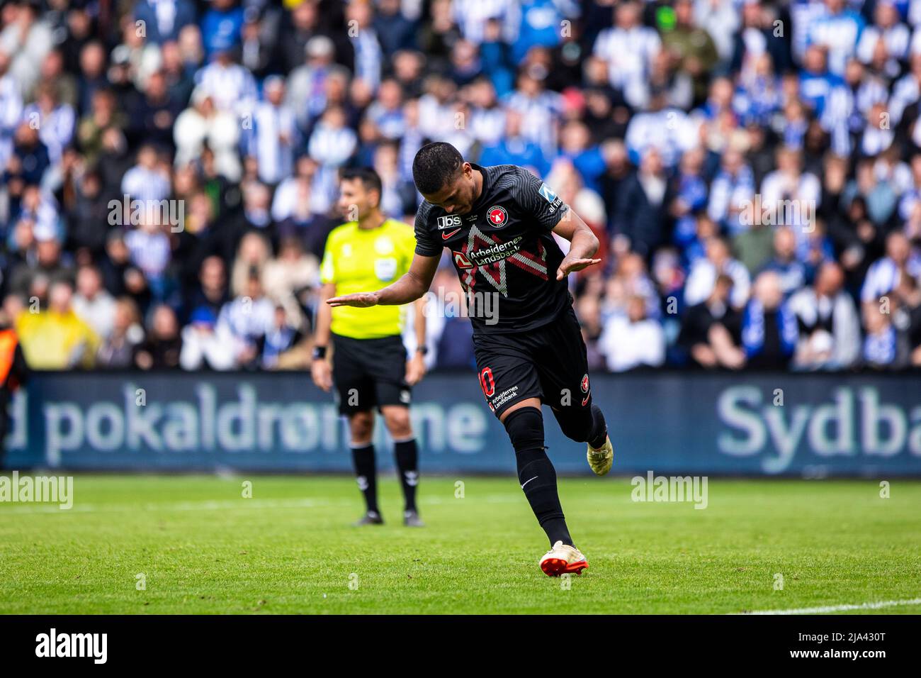 Broendby, Denmark. 26th May, 2022. Evander Ferreira (10) of FC