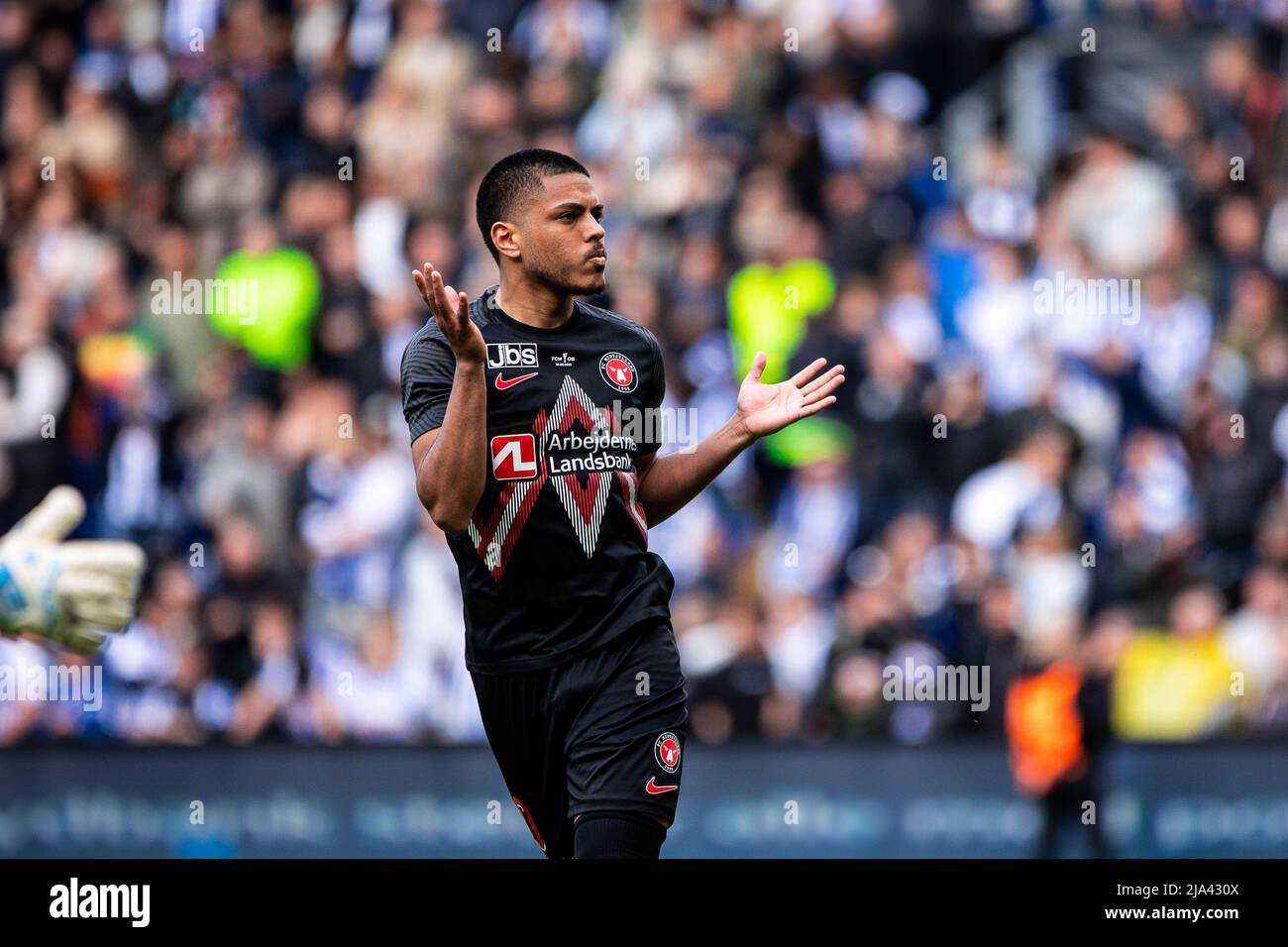 Broendby, Denmark. 26th May, 2022. Evander Ferreira (10) of FC