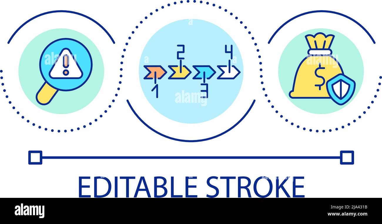 Steps of financial planning process loop concept icon Stock Vector ...