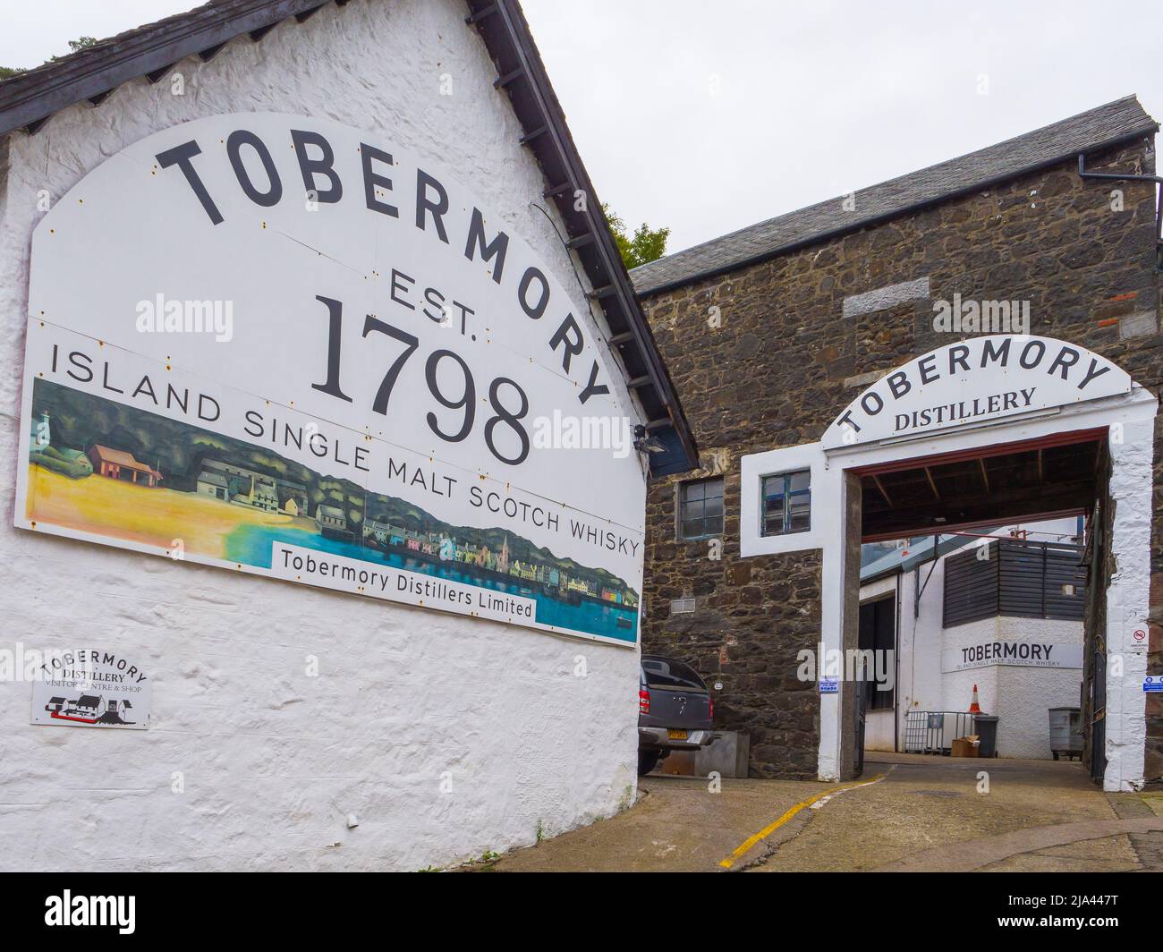Tobermory Distillery, Isle of Mull, Scotland uk Stock Photo