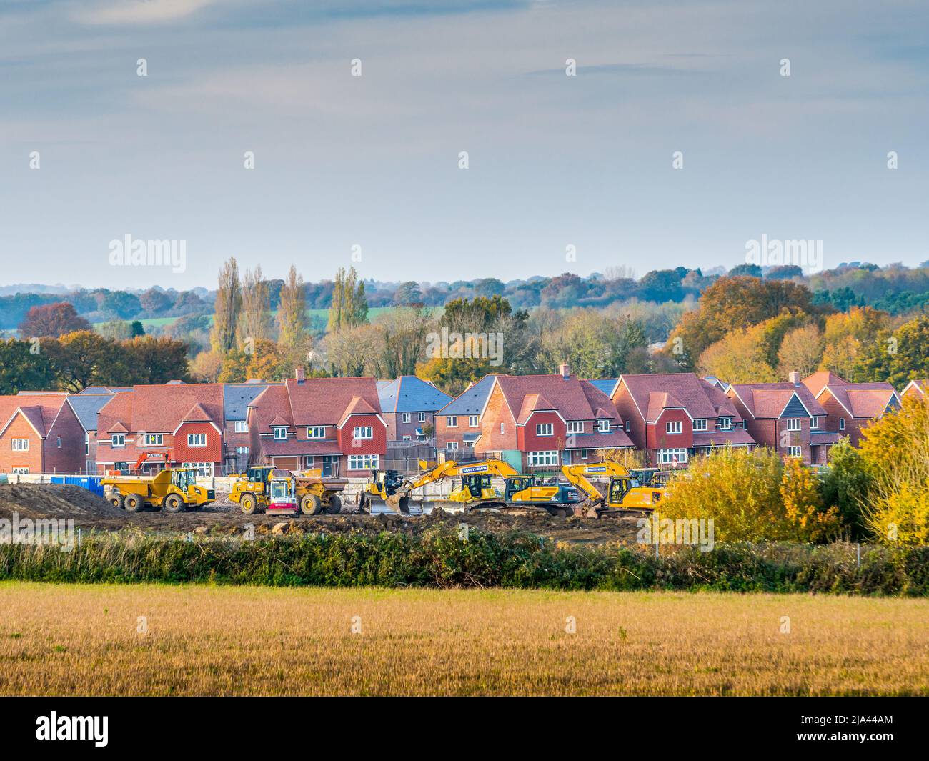 A new housing estate being built at Thakham West Sussex UK Stock Photo Alamy