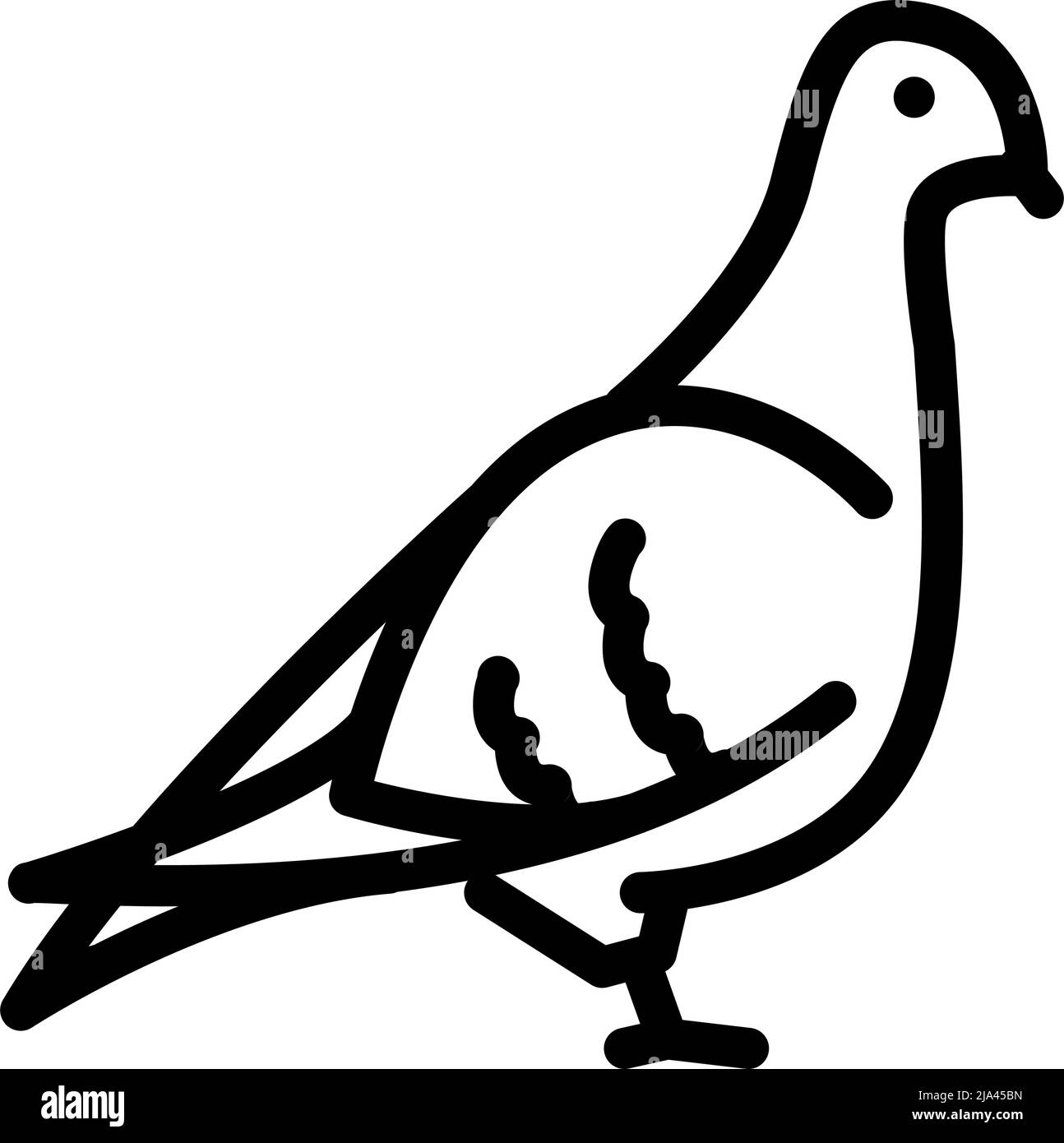 pigeon bird line icon vector illustration Stock Vector