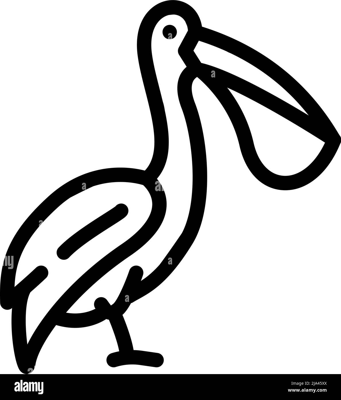 pelican bird line icon vector illustration Stock Vector
