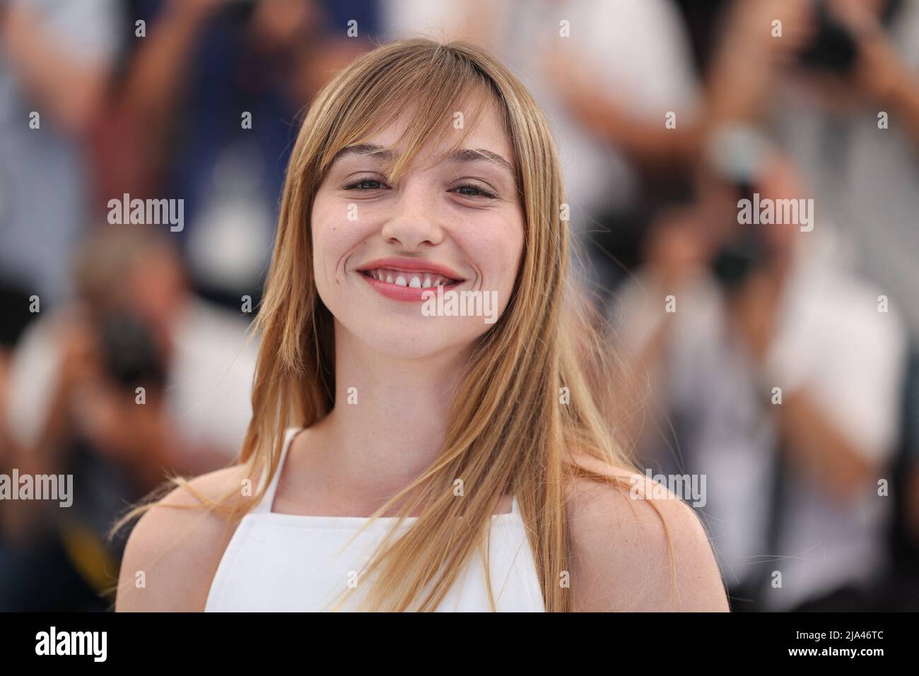 Cannes, France. May 27, 2022, Marie Colomb attends the photocall for ...