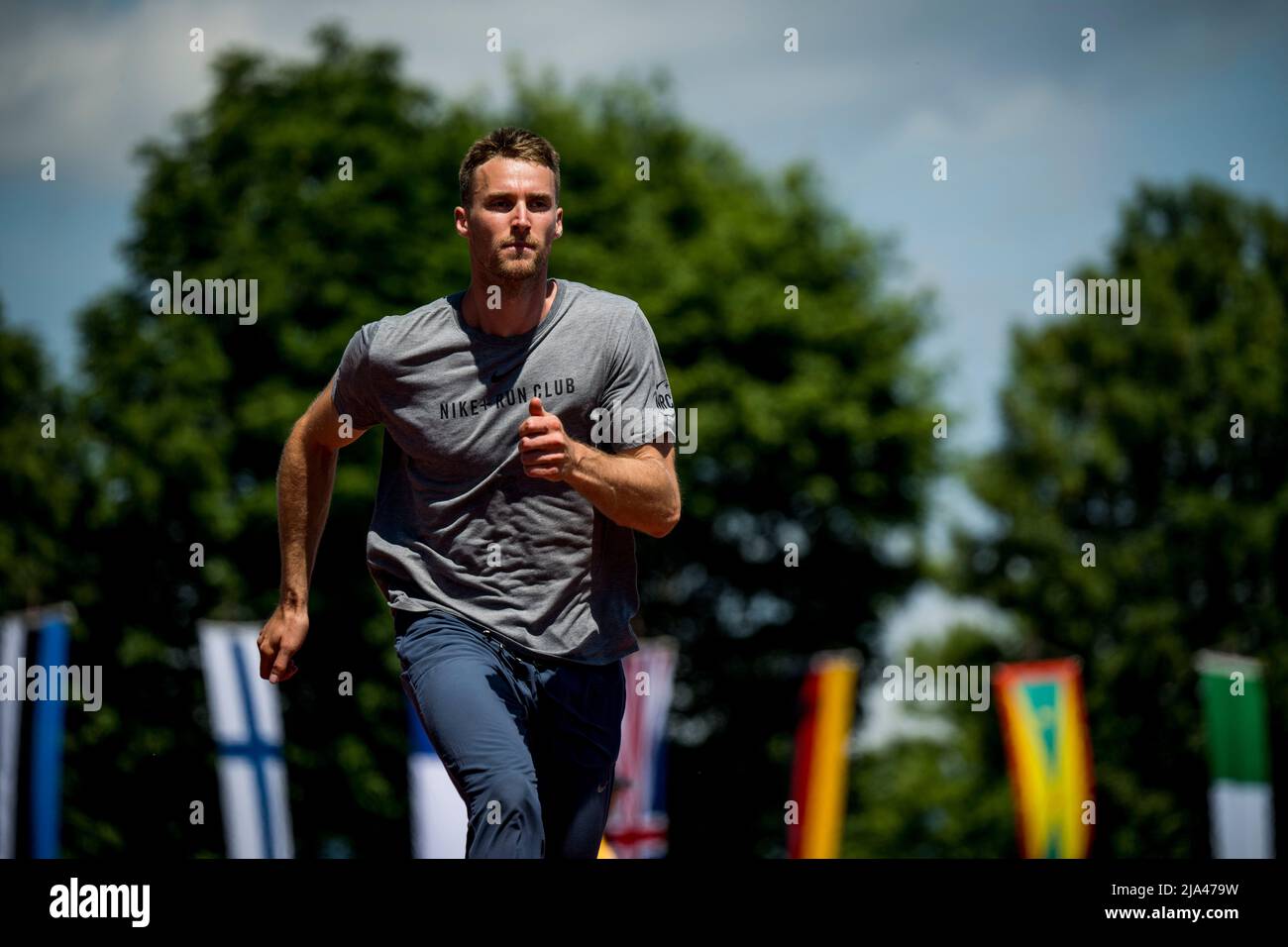 Belgian Niels Pittomvils pictured in action during preparations ahead of the men